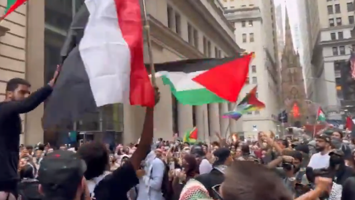 NextImg:Pro-Palestinian Protests Invade Wall Street