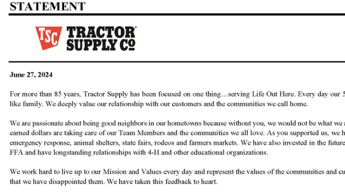 NextImg:Tractor Supply Nukes DEI To Prevent Itself From Being 'Bud Light'd' By Conservatives