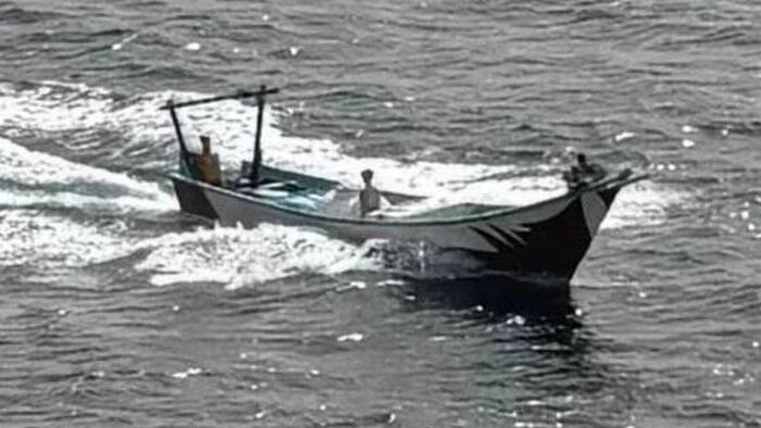 NextImg:Dramatic Footage Shows First Houthi Kamikaze Drone Boat Strike On Bulk Carrier