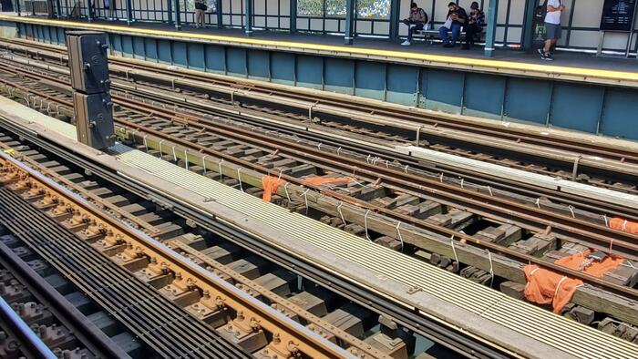 NextImg:Are MTA Subway Tracks In Queens Being Held Together By Zip Ties