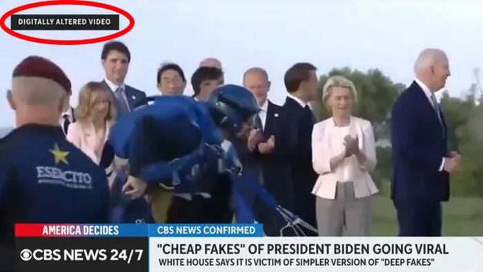 NextImg:CBS News Claims Original Video Of Biden Wandering Off Was "Digitally Altered"