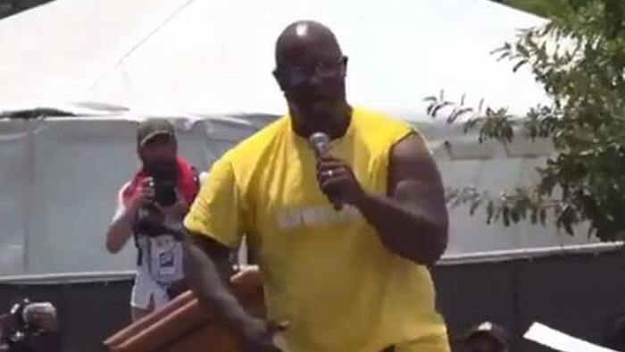 NextImg:Unhinged Jamaal Bowman Goes On Profanity-Laden Rant At Bronx Rally With AOC