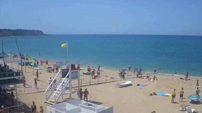 NextImg:Shocking New Video Shows ATACMS Bomblets Raining Down On Russian Beachgoers