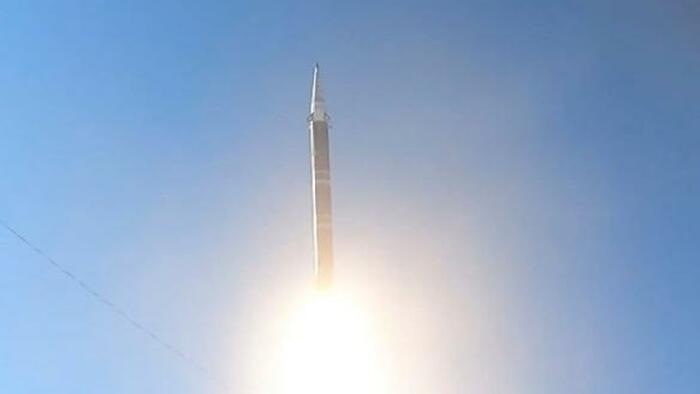 NextImg:Houthis Tout Radar-Evading 'Palestine' Missile That Resembles Iranian Hypersonic