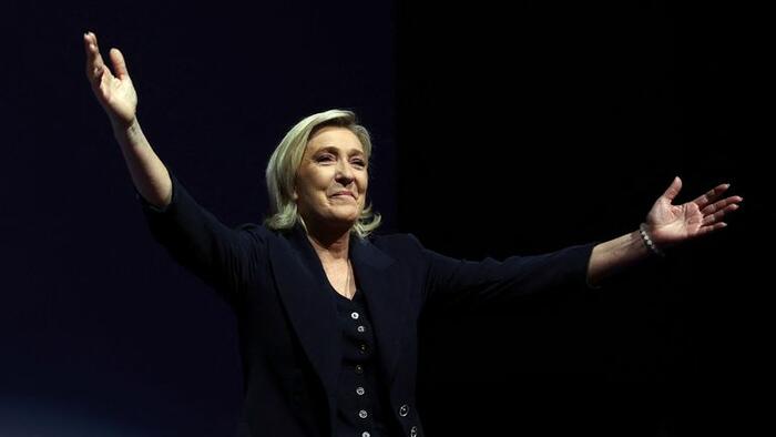 NextImg:Le Pen Is Mightier: Conservative National Rally Crushes Macron, Socialists In 1st Round Of French Election