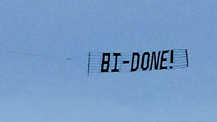NextImg:'BI-DONE!' - Plane Trolls Biden's 'Joyless' Dud Of A Hamptons Mega-Donor Event