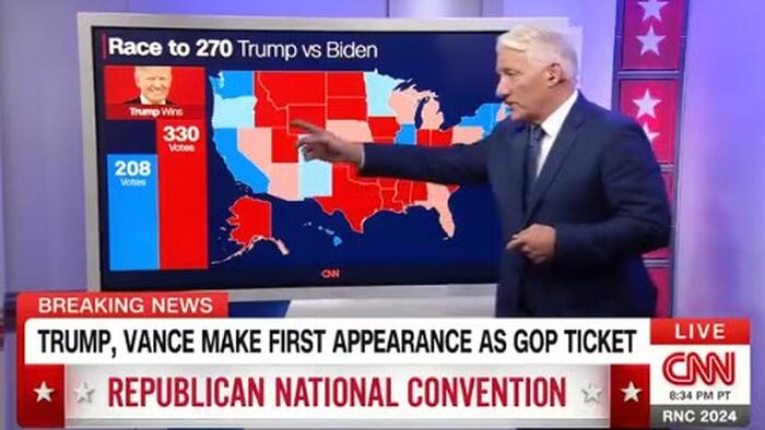 NextImg:CNN Admits Trump On Course For Landslide Win