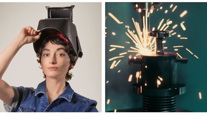NextImg:Rosie The Riveter Is Back. New Ad Campaign Entices Gen-Zers To Quit Gig Economy For Welding Career