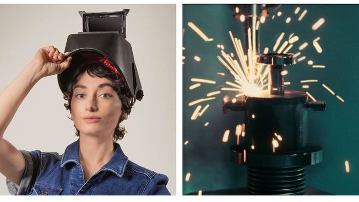 NextImg:Rosie The Riveter Is Back. New Ad Campaign Entices Gen-Zers To Quit Gig Economy For Welding Career