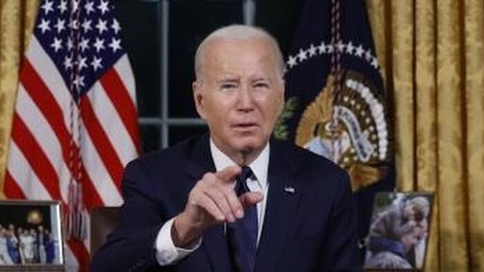 NextImg:Watch: President Biden Hails "Capable" Kamala In Resignation Speech Decrying "Tyrants & Dictators"