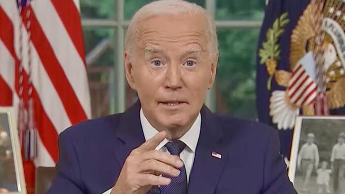 NextImg:"We Settle Our Differences At The Battle Box" - Biden Oval Office Speech Marred By Latest Huge Gaffe