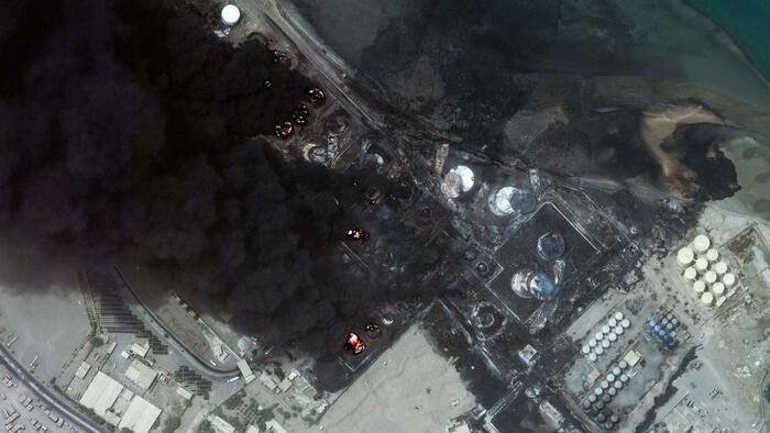 NextImg:Satellite Images Show Massive Extent Of Israel's Attack On Yemen Key Port