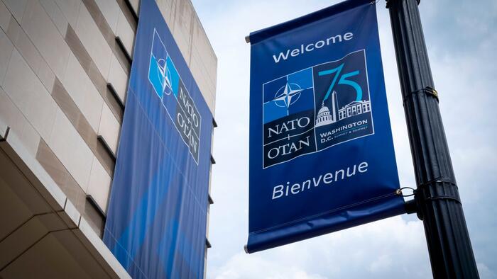 NextImg:Speaker Johnson Presses NATO To Meet Spending Goals As DC Summit Kicks Off