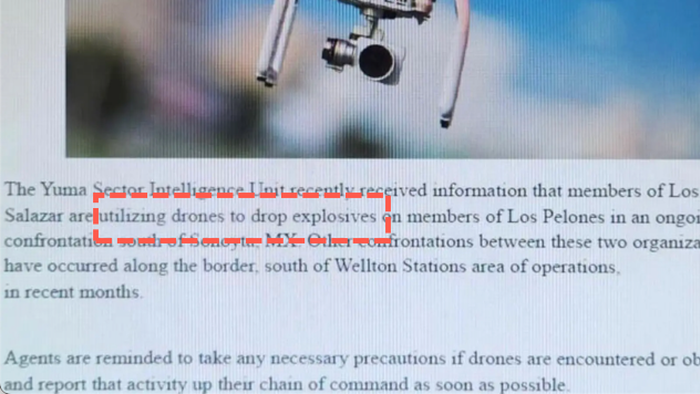 NextImg:Cartel Drones Fly With Explosives Near Southern Border