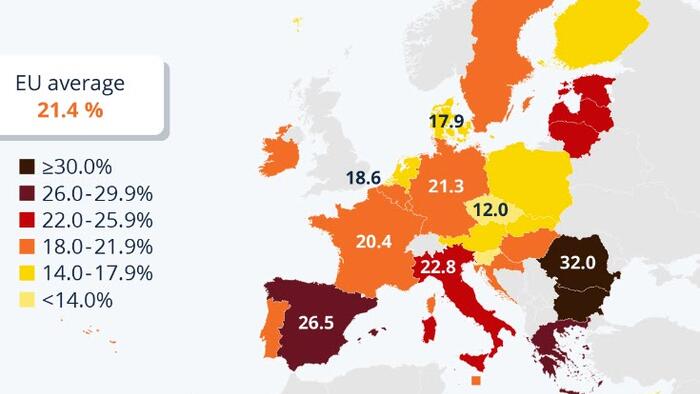 NextImg:How Many People Are At Risk Of Poverty In Europe?
