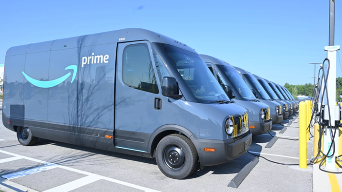 NextImg:Snarled Supply Chain Paralyzes Rivian Delivery Van Production For Amazon