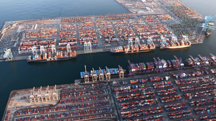 NextImg:Import Volumes Surge At Nation's Busiest West Coast Ports Amid Strike & Global Trade War Fears