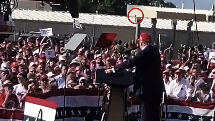 NextImg:New Video Emerges Of Shooter Running Across Roof As Trump Is Speaking