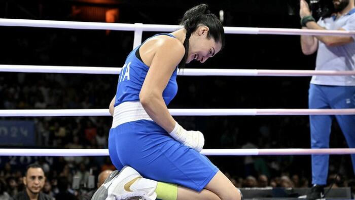 NextImg:"This Is Unjust!" Female Boxer Quits Olympic Match, Melts Down In Tears After Biological Male Brutalizes Her In 46 Seconds