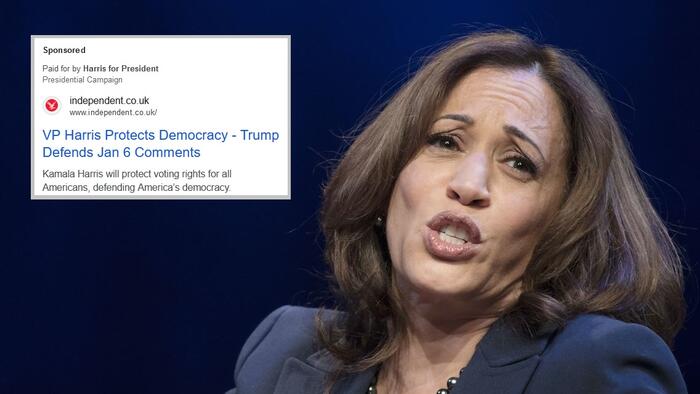 NextImg:Harris Campaign Busted Spoofing News Outlets In Headline-Altering Ad Scheme