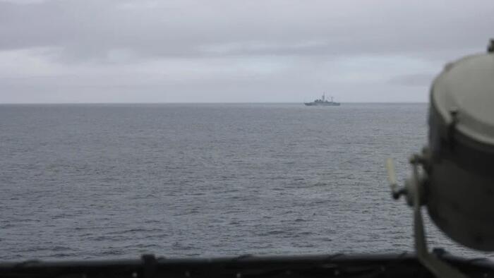 NextImg:Russian Military Ship Spotted 30 Miles Off Alaska By Coast Guard