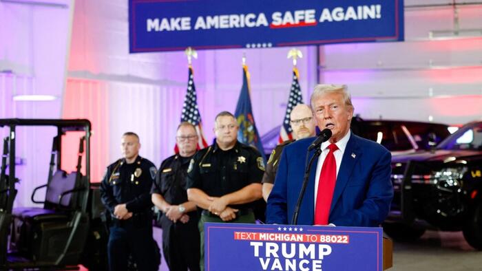 NextImg:Trump, Vance Pledge To Reduce Crime, "Re-Fund Police