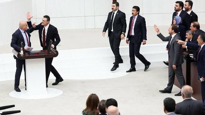 NextImg:Watch: Bloody Brawl In Turkey's Parliament Left Lawmakers Injured, Even Women Were Punched
