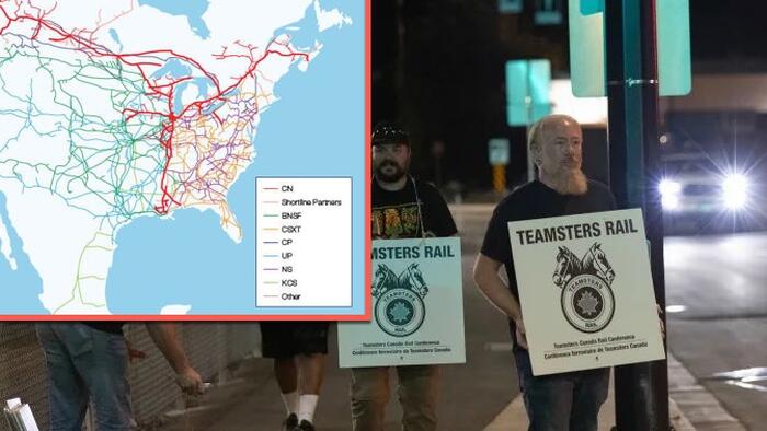 NextImg:Canadian Freight Rail Shuts Down As Labor Talks Collapse: Strike Declared, "Members Head To Picket Lines"