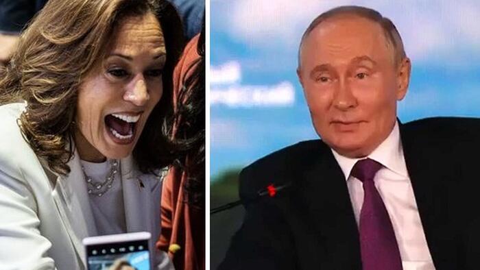 NextImg:Putin Quips That He Prefers Harris To Trump, Cites 'Contagious, Expressive' Laugh