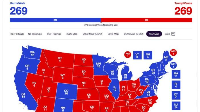 NextImg:The Odds Of An Electoral College Tie Are About To Soar, Who Would Win?