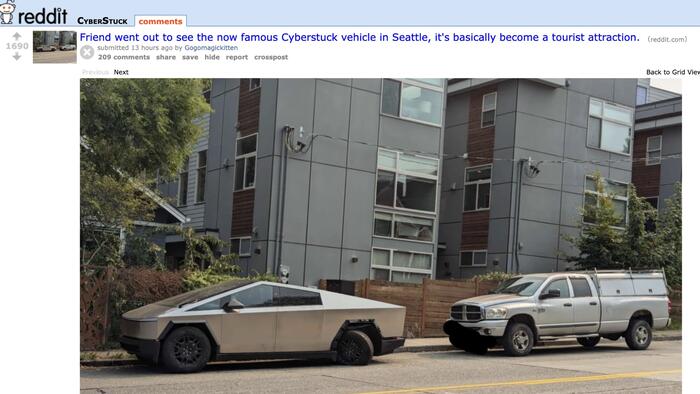 NextImg:Abandoned Cybertruck Becomes Unlikely Tourist Destination After Going Viral On Reddit And Google Maps