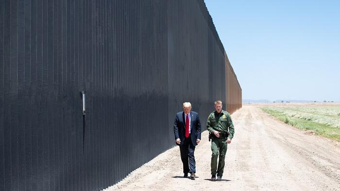 NextImg:Trump: "Kamala Harris Will Stand In Front Of The Wall I Built And Say She Did A Good Job"