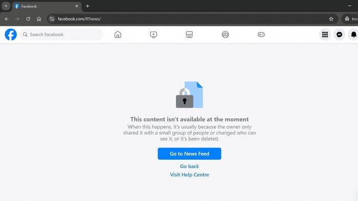 NextImg:Meta Bans Russia's RT From Facebook, Instagram Following Biden Admin Directive