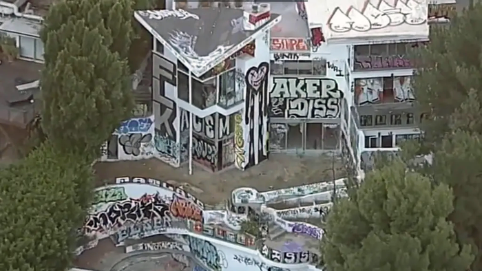 NextImg:Hollywood Horror: Abandoned 'Graffiti Mansion' Becomes Squatters' Paradise