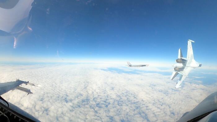 NextImg:Watch: Russian Jet Buzzes NORAD Warplane Off Alaska