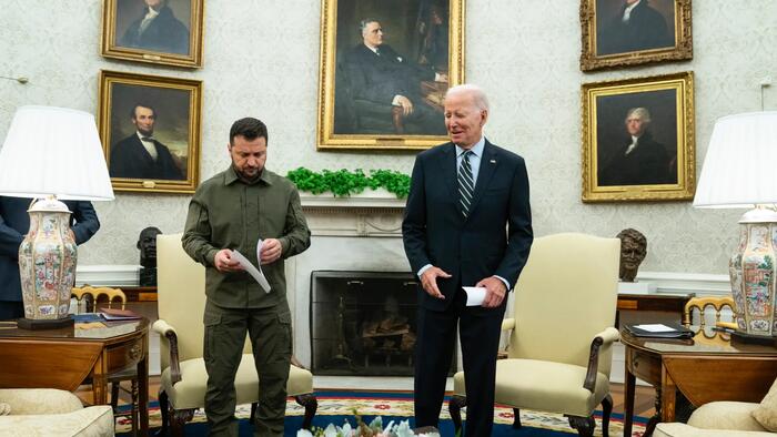 NextImg:Biden Pledges $8BN More For Ukraine As Zelensky Pitches 'Victory Plan' At White House