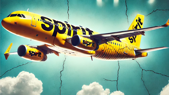 NextImg:Spirit Shares Crash After WSJ Says Airline Exploring Bankruptcy Filing