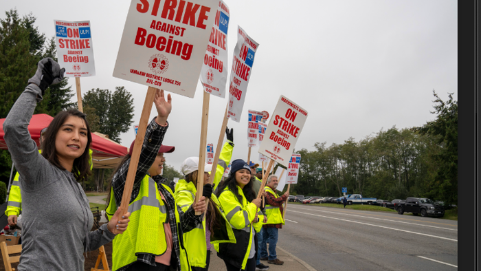 NextImg:Boeing Nukes Contract Offer With Union As S&P Warns About Potential Negative Credit Rating On Prolonged Strike