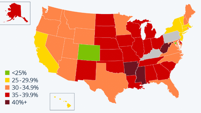 NextImg:Where Obesity Is Most Prevalent In The US