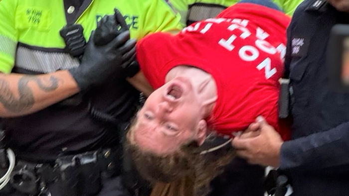 NextImg:Pro-Palestine Protesters Swarm Outside The New York Stock Exchange