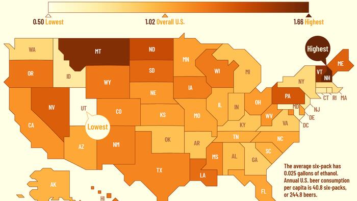 NextImg:These States Have The Biggest Beer-Drinkers