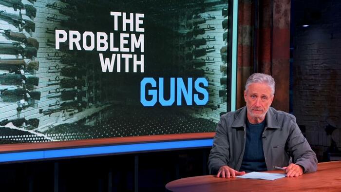 NextImg:Jon Stewart Claims Americans Don't Need Guns To Protect Their Constitutional Rights