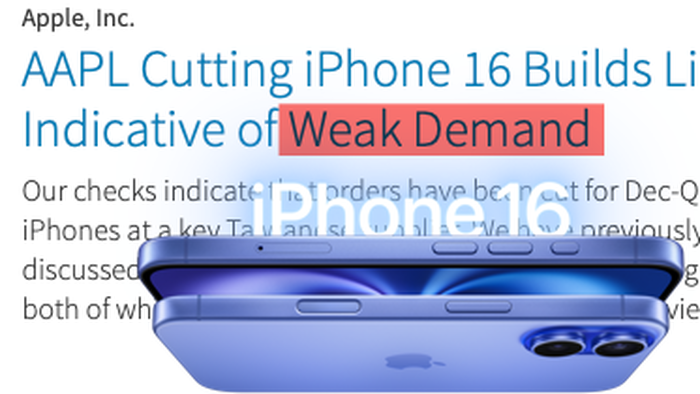 NextImg:Barclays Analysts Find "Weak" iPhone 16 Demand After Supply Chain Check