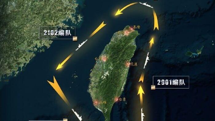 NextImg:China Initiates Huge Military Drills Around Taiwan In Warning To Island's President