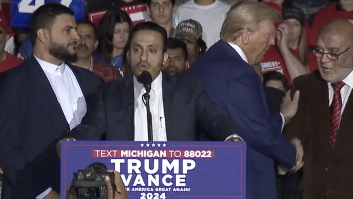 NextImg:Seeking Middle East Peace, Michigan Muslim Leaders Endorse Trump At Saturday Rally