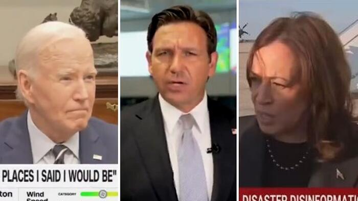NextImg:DeSantis, Dark Brandon, And CNN Hit Kamala With Laser Eyes Over Hurricane 'Phone Call' Stunt