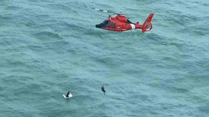 NextImg:Coast Guard Rescues Man Floating On Cooler 30 Miles Off Florida Coast