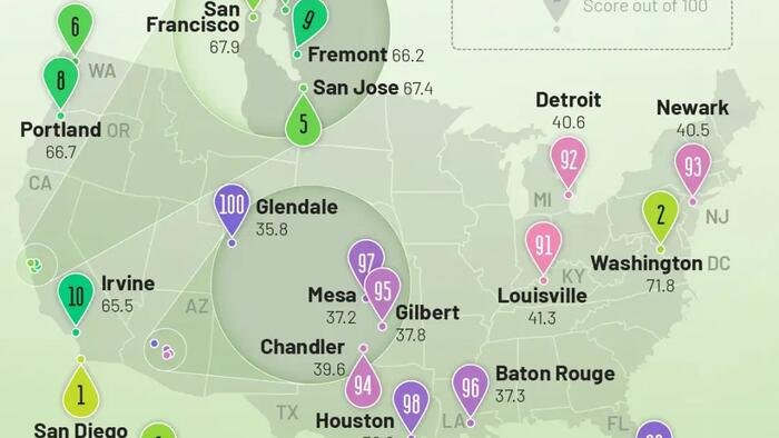NextImg:These Are The Most & Least 'Green' Cities In America