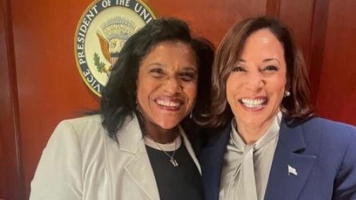 NextImg:Harris 'High School Friend' Who Said Kamala Worked At McDonald's Revealed As Campaign Surrogate, White House Guest