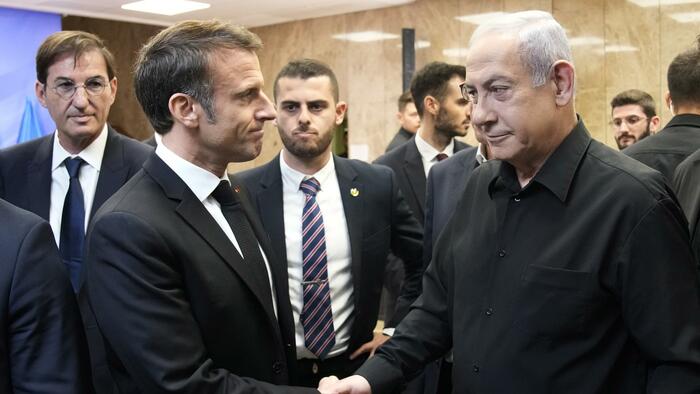 NextImg:Netanyahu Rips France's Macron For Urging Arms Embargo On Israel: "A Disgrace"